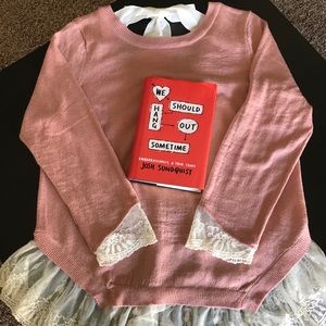 Cute sweater with lace